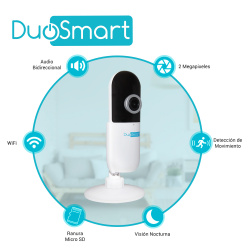 CAMARA SMART WIFI INTERIOR DUOSMART E10 FIJA DE FACIL COLOCACION