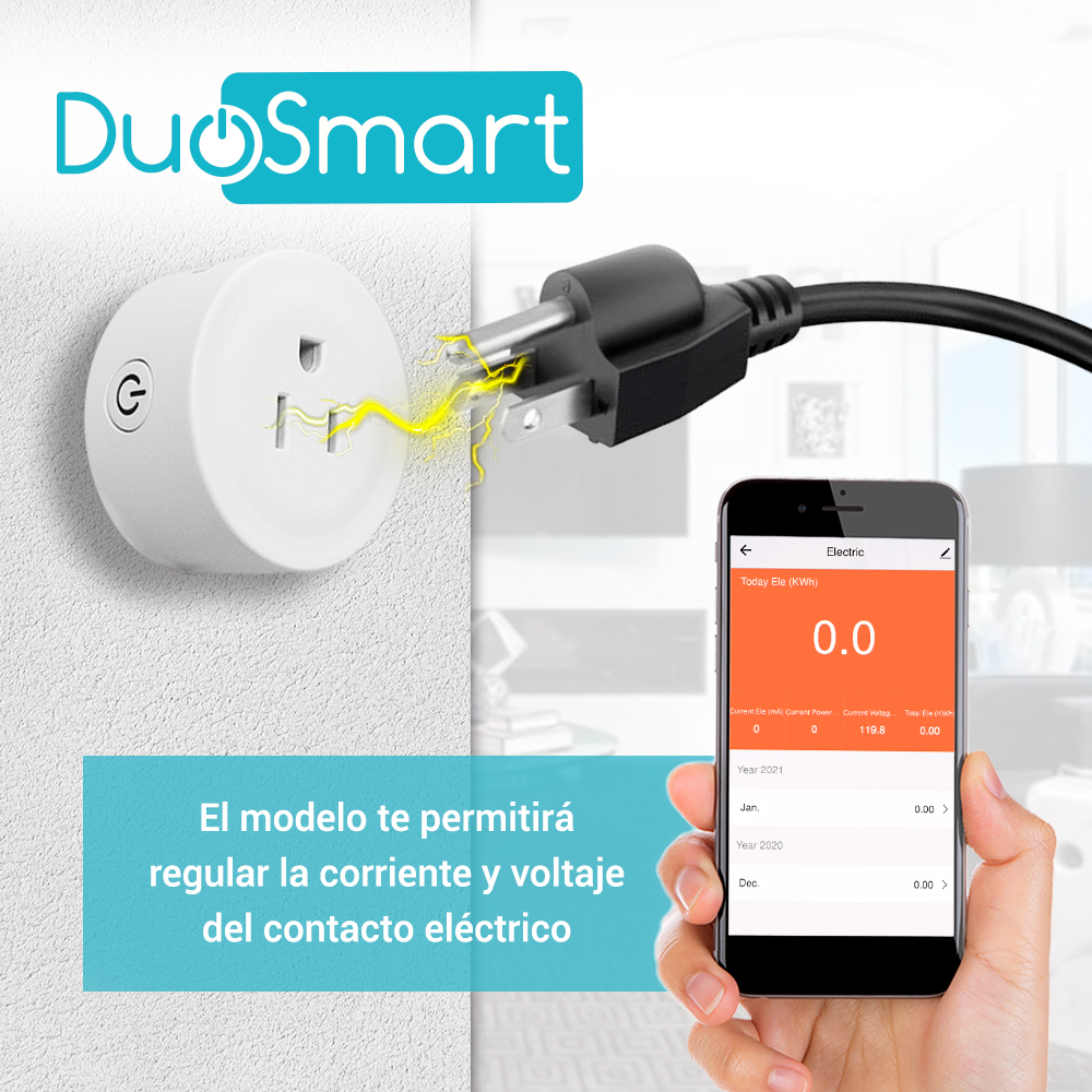 CONTACTO ELECTRICO DE SOBREPONER WIFI DUOSMART B30